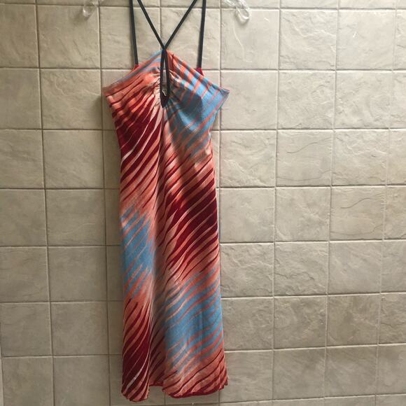 Robe Shama Stretch Crinkle Keyhole Dress S - Picture 8 of 14